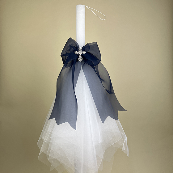 Navy Christening / Baptism Candle / Lampada