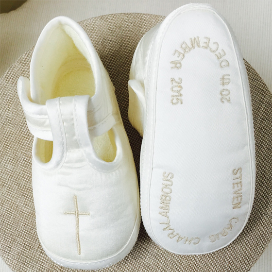 personalized christening shoes