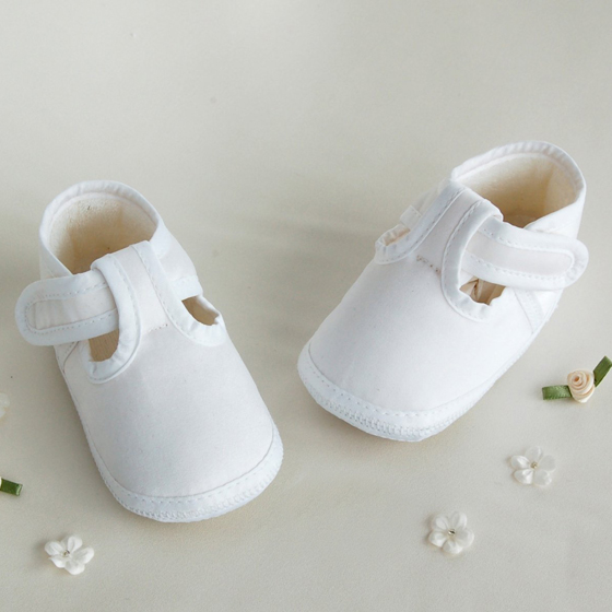 boys white christening shoes