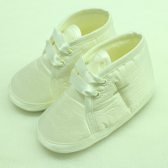 Boys Christening Shoes With Cross