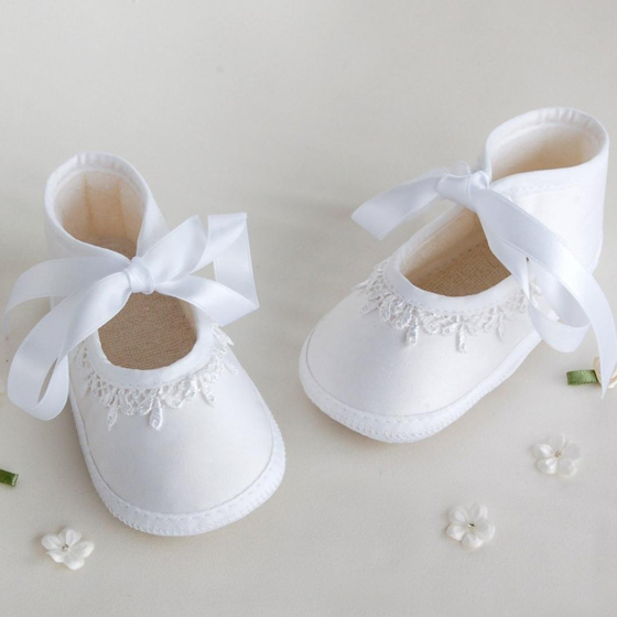 Baby girl christening shoes white on sale